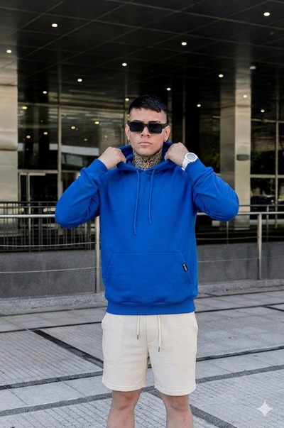 Buzo Brighton Lux Frizado - Azul Francia