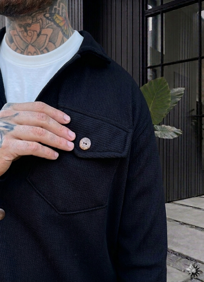 Camisaco Waffly - Negro