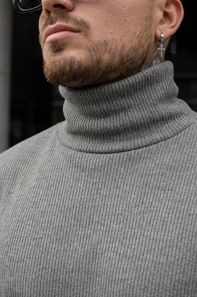 Polera Nórdica (con Friza) - Gris Rata