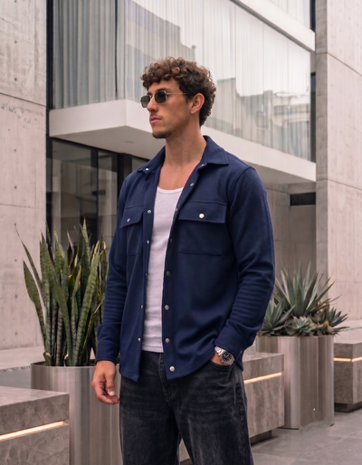 Camisaco de Panal - Azul