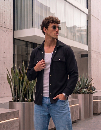 Camisaco de Panal - Negro