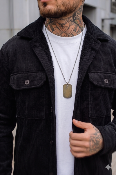 Camisaco Corderoy Con Corderito - Negro