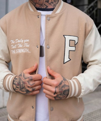 Campera Universitaria  - Beige
