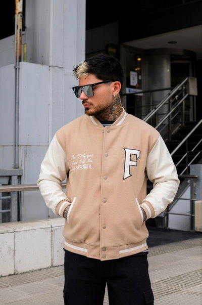 Campera Universitaria  - Beige
