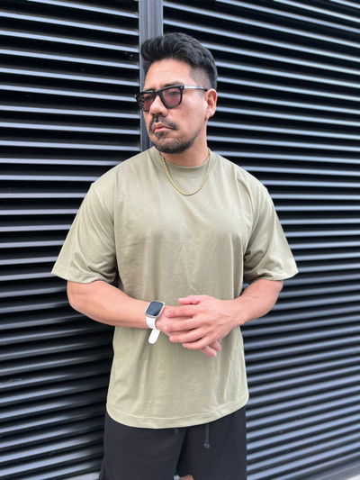 Remera Oversize High - Musgo
