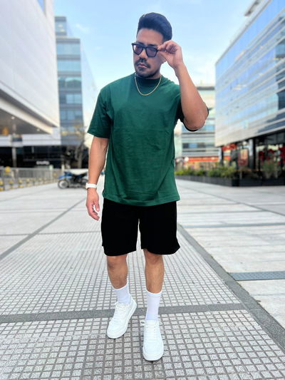 Remera Oversize High  - Verde Inglés 