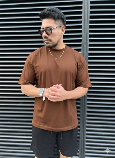 Remera Oversize High  - Chocolate 