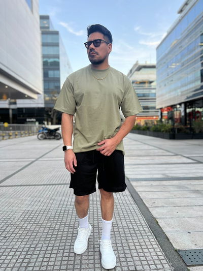 Remera Oversize High - Musgo