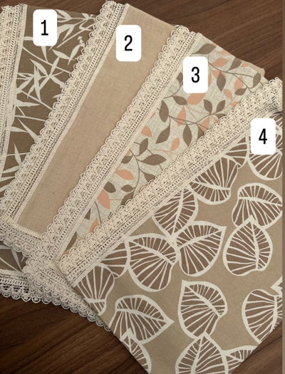 Mantel matero con puntilla