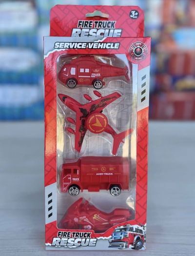 Set x 4 vehículos de bombero
