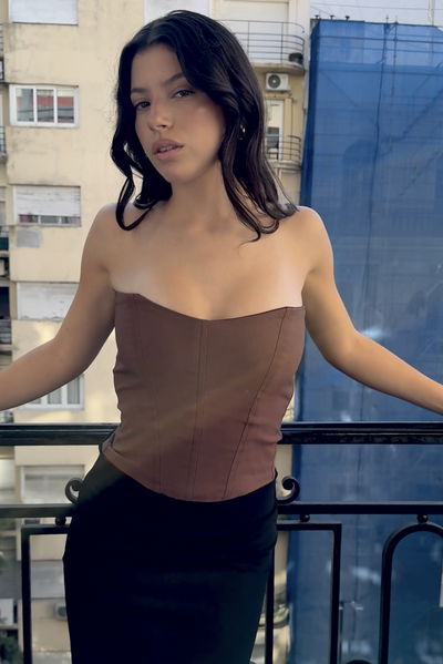 Corset intima marron
