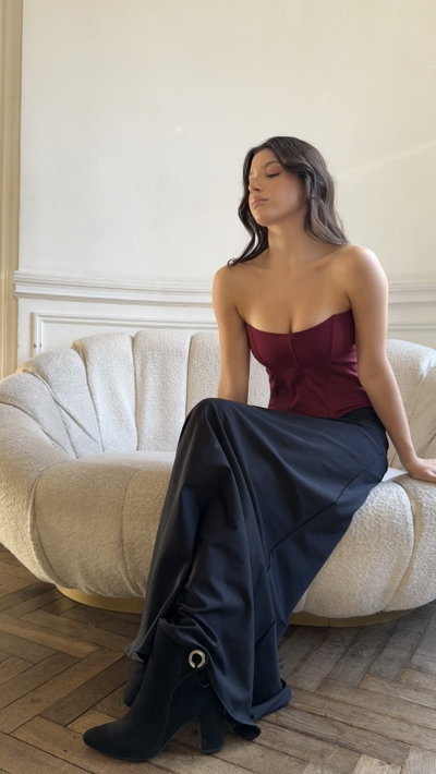 Corset intima Bordo