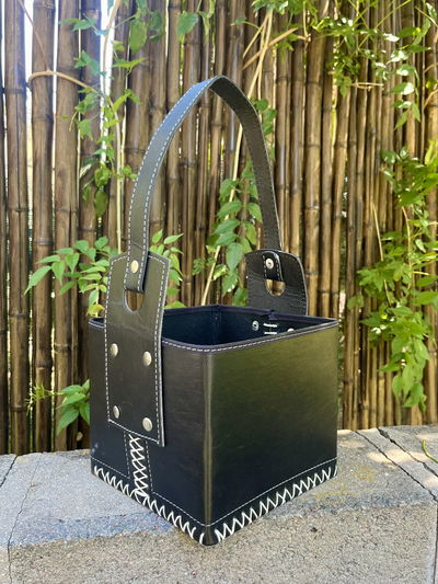 CANASTA DE ECO CUERO DOBLE