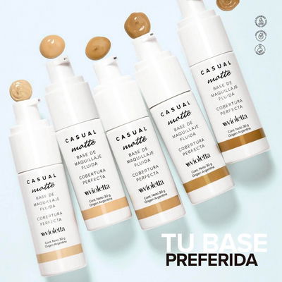  Casual Matte Base de Maquillaje Fluida 5 tonos - 30 g  