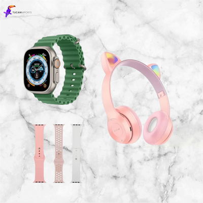 SmartWatch TK702 Ultra 2 - Bluetooth - Con auriculares y pulseras - Plata