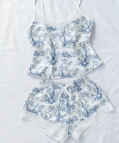 Set Satén Dior: musculosa + short