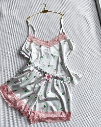 Set Satén Moños: musculosa + short