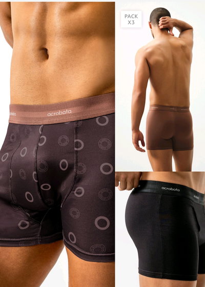 Boxer alg y lycra ACR1 - Pack x 3