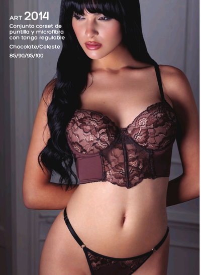 Conjunto Corset Puntilla Uailee 2014