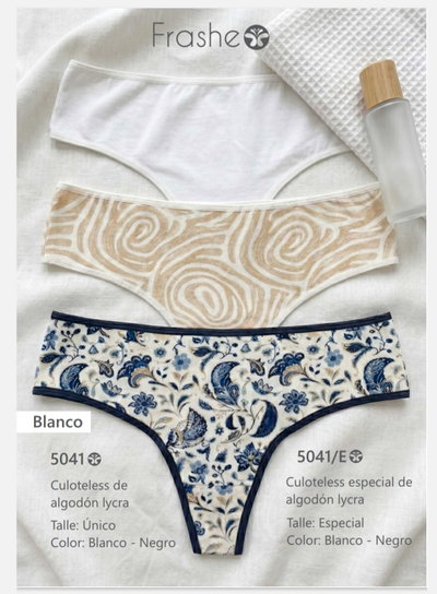 Culoteless Especial Alg y lycra Frashe 5041E - Pack x 3