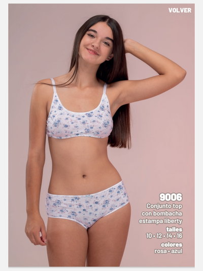 Conjunto Teen estampa Liberty Frashe FKD9006
