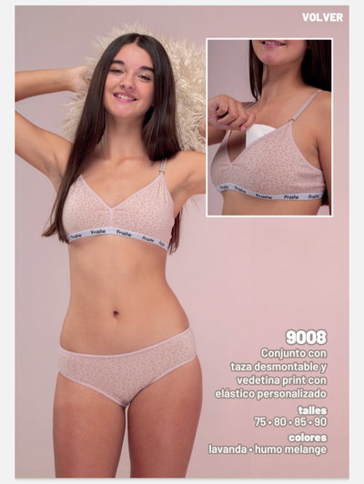 Conjunto Teen Print + Elastico Frashe FKD9008