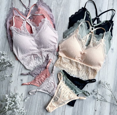 SET BRALETTE HOJAS 💥-Pack x 3
