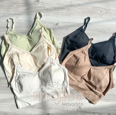 ULTIMO🚩 Top segunda piel espalda cruzada - Pack x 3