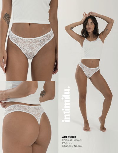 Cola Less Encaje "Intimilu" - Pack x 2