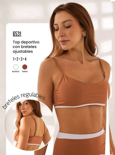 TOP DEPORTIVO CON BRETELES AJUSTABLES MOZIONE 6531