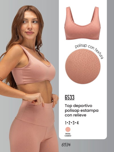 TOP DEPORTIVO POLISAP ESTAMPA RELIEVE MOZIONE 6523