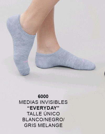 Media Invisible mujer Lisas "Everyday" Marcela Koury - Pack x 12