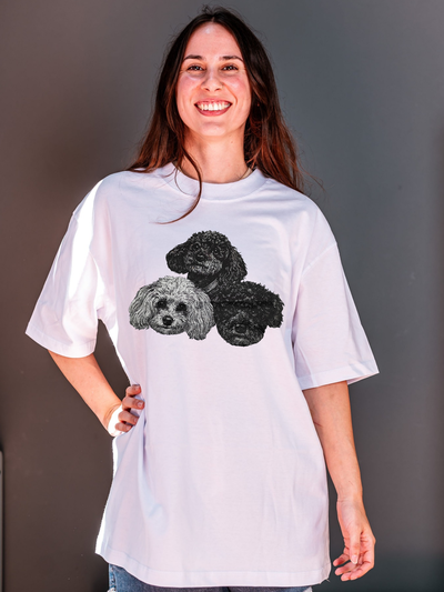 Remera personalizada "Bigface" (3/5 mascotas)