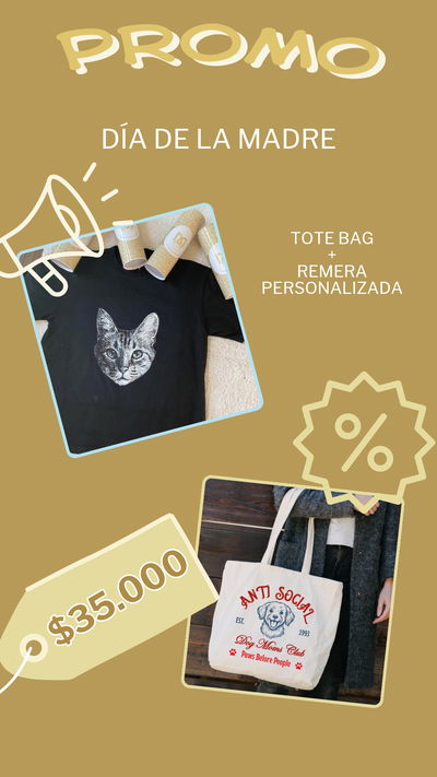 TOTE BAG + REMERA PERSONALIZADAS