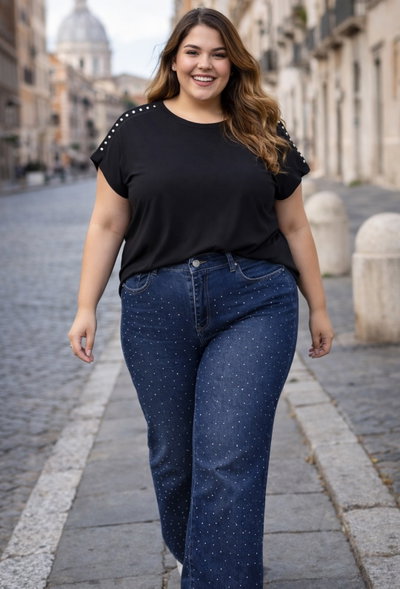 Jeans tachas entero  50 al 56 