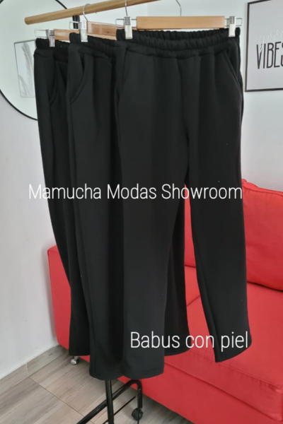 Babucha  Negra c/piel 