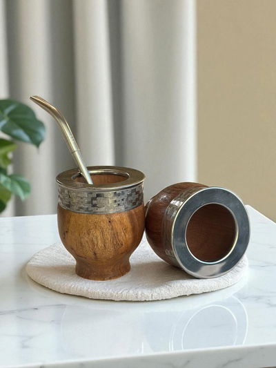 Mate Imperial Algarrobo (con bombilla y grabado laser)