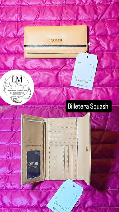 Billetera Squash color nude
