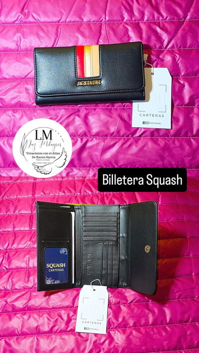 Billetera Squash color negra