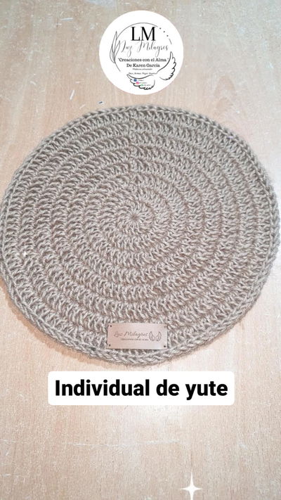 Individual de yute circular