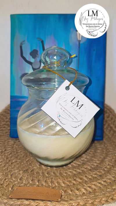 Vela de soja aromática en caramelera XL