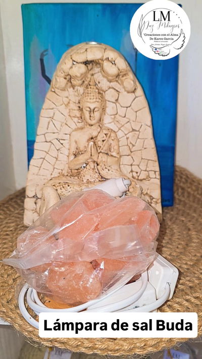 Lámpara de sal Buda 