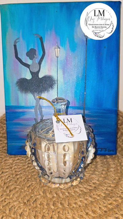 Vela de soja aromática en caramelera labrada