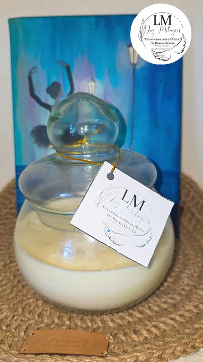 Vela de soja aromática en caramelera XL