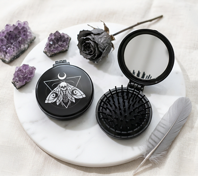 Mystic Moth – Compact Mirror Brush