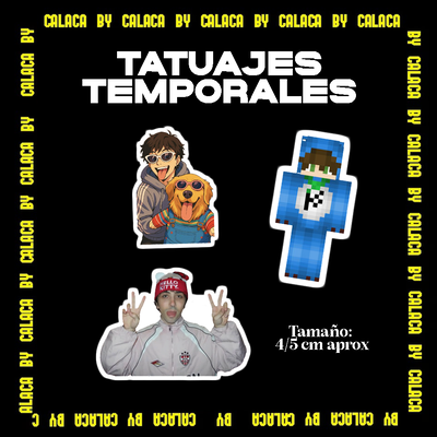 Tatuajes temporales x 3 Carreraaa NUEVOS