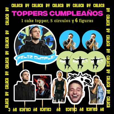 Toppers para cumpleaños Wos