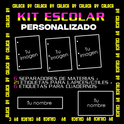 Kit escolar PERSONALIZADO