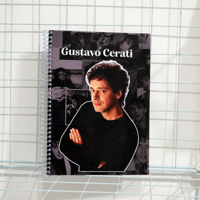 Cuaderno A5 tapa dura GUSTAVO CERATI - hojas lisas