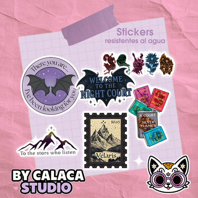 Stickers resistentes al agua ACOTAR Sarah J. Maas